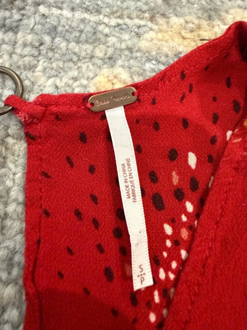 Free People Red Floral Backless Tie-Front Maxi Dress - Picture 2 of 2